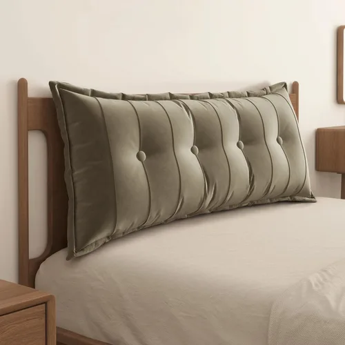 Vista 28 de WOWMAX Almohada rectangular para cabecero, almohada para respaldo de cama, almohada para sentarse en la cama, almohada de apoyo para la espalda