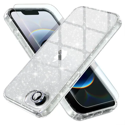 Vista 16 de Choiche, funda para iPhone 14 de mujer, brillante, protección de grado militar, 2 cubiertas de lentes de cámara Diamond, 2 protectores de vidrio