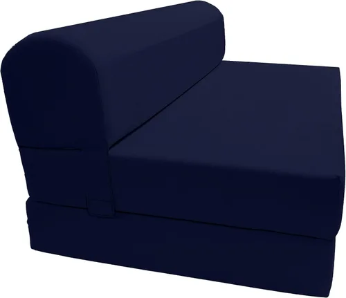 Vista 23 de D&D Futon Furniture. Silla plegable de espuma, sofá de estudio, colchón de espuma plegable para invitados (6 x 24 x 70 pulgadas, negro)