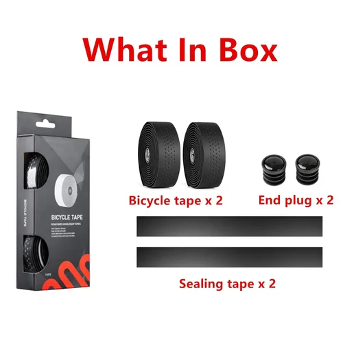 Vista 6 de BESTYMXY Cintas de manillar de bicicleta de carretera hechas de EVA + PU, cinta profesional para barra de bicicleta de carretera, envolturas de Negro