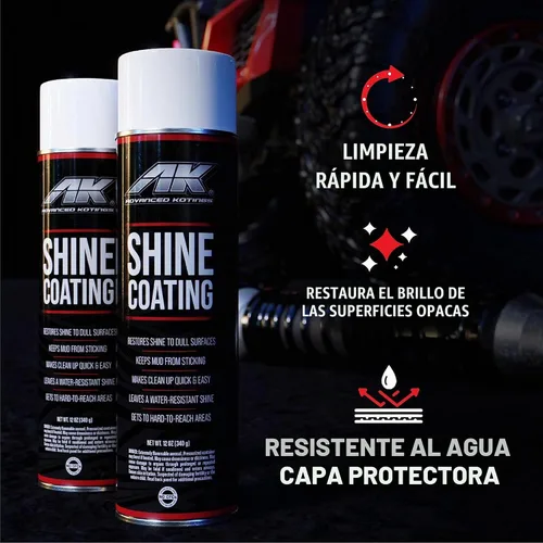 Vista 2 de Advanced Kotings - Spray de revestimiento de alto brillo Revive superficies opacas, protector UV, vinilo, goma, plástico, fácil limpieza