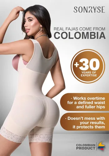 Vista 2 de Sonryse Shapewear for women Fajas Colombianas Moldeadoras Stage 2 Faja Control Shapewear after Tummy Tuck and Liposuction