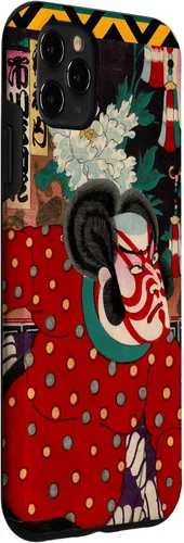 Vista 3 de Funda para iPhone 11 Pro Max Fierce Samurai japonés Kabuki Woodblock