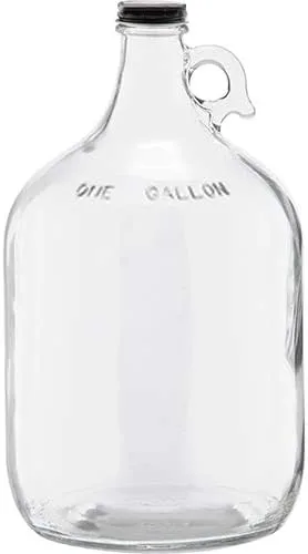 Vista 4 de Jarra de vidrio transparente de 1 galón (128 oz) con tapa de 1.496 in - Paquete de 6 Envío rápido el mismo día