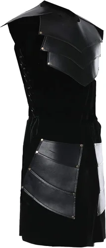 Vista 4 de Chaleco medieval victoriano para hombre, chaleco renacentista, chaleco sin mangas