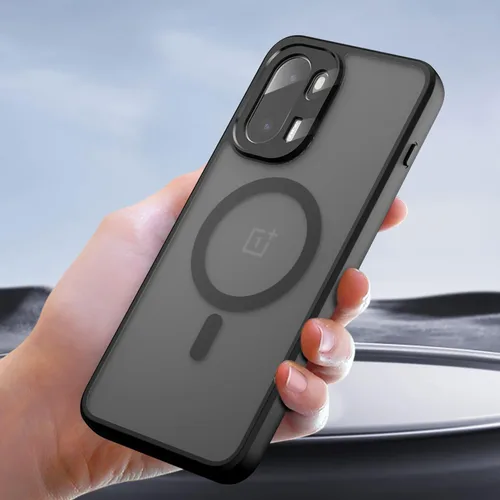 Vista 5 de Funda para OnePlus 15R/AEC 6/Ace 6T, compatible con MagSafe, antihuellas, no amarillea, a prueba de caídas, a prueba de sudor, translúcida, mate, a
