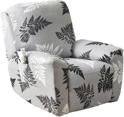 Vista 22 de Fundas elásticas para sillas reclinables, 4 piezas, fundas estampadas Lazyboy para sillón reclinable Lazyboy, funda de elastano suave para silla