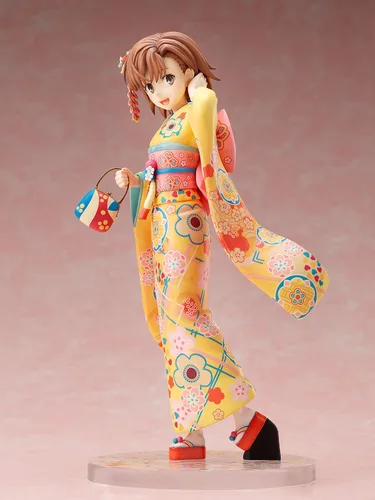 Vista 10 de FuRyu A Certain Scientific Railgun T: Mikoto Mikasa (Furisode Version) Figura de PVC a escala 1:7, multicolor, 8 pulgadas