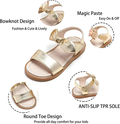Vista 5 de Kiderence Toddler Girls Sandals Little Girls Kids Shoes Girls Sandals Toddler