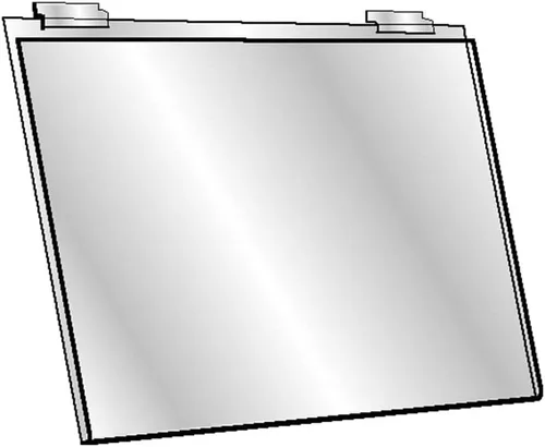 Vista 5 de 4 piezas de acrílico soporte de letrero Slatwall 11-1/8 x 7-1/4 horizontal para montaje en pared