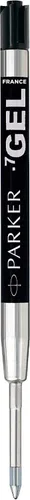 Vista 3 de Parker, recarga de pluma de gel para plumas de punta media, tinta negra, 4 recargas