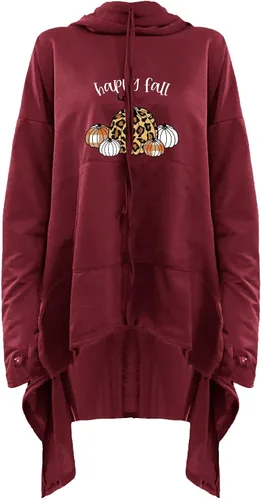 Vista 5 de Kuluzego Traje de vacaciones con capucha para mujer, con cuello redondo, plisado, con capucha, para otoño e invierno 2024 T5