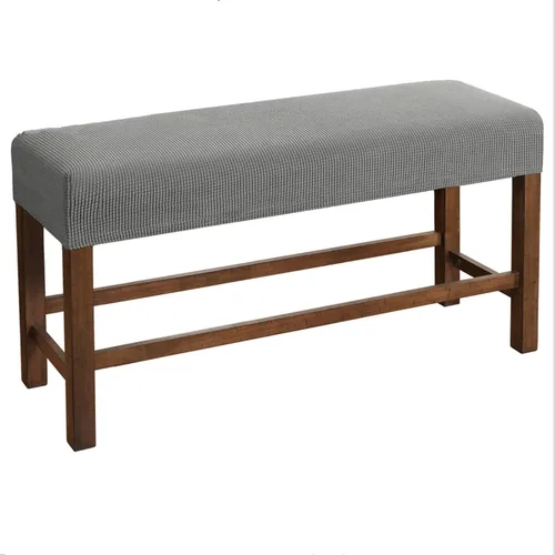 Vista 14 de Fundas rectangulares elásticas para banco y sillas de comedor, tela jacquard suave, extraíble y lavable, protector de asiento antipolvo para sala