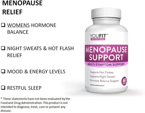 Vista 4 de Cápsulas de alivio de la menopausia para mujeres, suplementos naturales para la menopausia para mujeres, apoyo completo de la menopausia de día