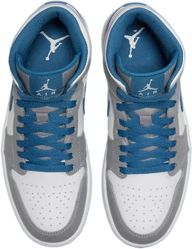 Vista 5 de Nike Air Jordan 1 Mid - Cement Grey / White / True Blue