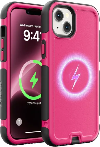 Vista 8 de Follaroma Funda para iPhone 14, compatible con MagSafe, resistente a prueba de golpes, protección anticaídas, cubierta magnética de doble capa