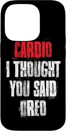Vista 17 de Funda divertida de entrenamiento de gimnasio para iPhone 11 Pro Cardio I Thought You Said Oreo