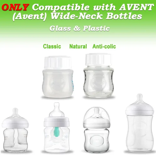 Vista 2 de (6 piezas) tapas de botella de viaje compatibles con botellas de Avent, reemplazo de tapas de botella