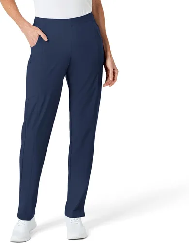 Vista 20 de WonderWink pantalones de cargo de frente plana para mujer Gris carbón jaspeado