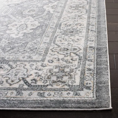 Vista 19 de SAFAVIEH - Colección Isabella, alfombra decorativa - 2'2" x 5', azul y crema, diseño oriental, no desprende pelusa y fácil cuidado, ideal para áreas