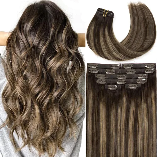 Vista 66 de Lacer Extensiones de cabello humano Remy sin costuras, color negro #1, ultra fino, doble trama de poliuretano, invisible, 7 unidades, 4.33 oz