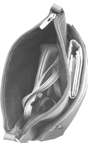 Vista 9 de SILVERFEVER Bolso cruzado grande de cuero para mujer, resistente al agua