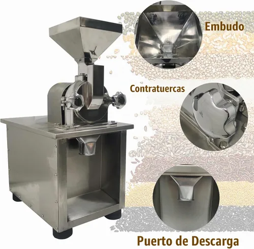 Vista 2 de TECHTONGDA Molino eléctrico Pulverizador Máquina amoladora para Grano Químico Medcine Food Grinder Rectificadora 1100W 110V