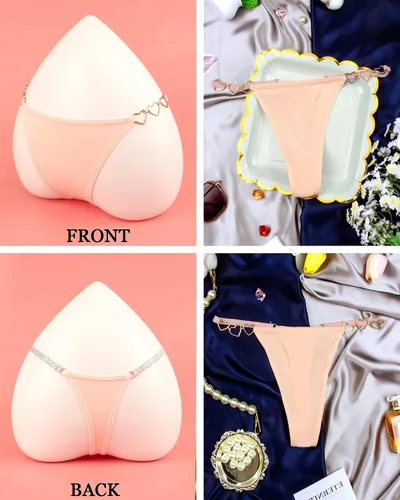 Vista 5 de Tanga sexy para mujer, bragas con espalda en T y tiro bajo