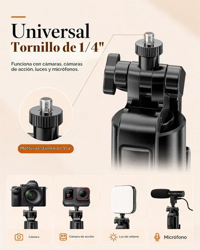 Vista 8 de UBeesize 71" Vlogging Kit, Face Tracking Tripod, Desk Stand, Mics & Light Supports Phones & Cameras,360°Auto Follow,Floor-to-Desk Setup with Remote