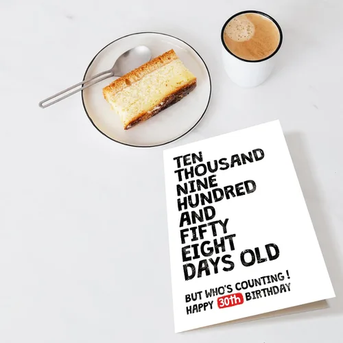 Vista 4 de Chenive Tarjeta de cumpleaños número 30 divertida para él o ella, tarjeta de cumpleaños de 30 años, tarjeta de cumpleaños feliz número 30, tarjeta