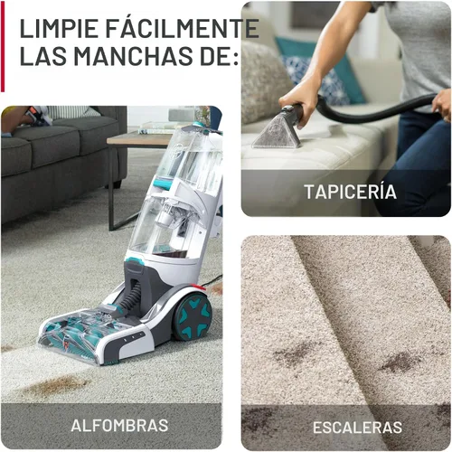 Vista 5 de [Usado] Hoover Smartwash - Limpiador automático de alfombras, FH52000, turquesa