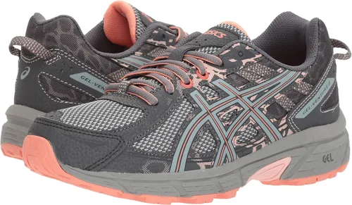 Vista 7 de ASICS Zapatillas de correr Gel-Venture 6 MX para mujer, CarbonoNegroRosa Pavo Real, 0