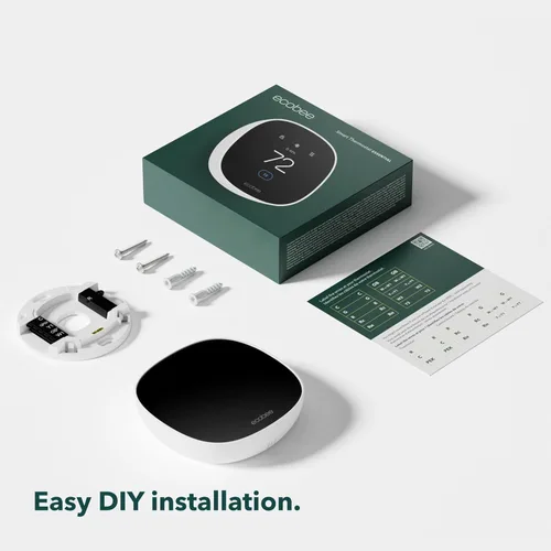 Vista 5 de ecobee Smart Thermostat Essential - Termostato Wi-Fi programable certificado Energy Star - Funciona con Siri, Alexa y Google Assistant