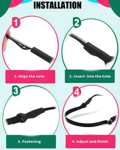 Vista 9 de Correa de lentes para niños y niñas (6.5 a 10 pulgadas), correas de silicona para lentes para mujeres y hombres, correa para lentes para niños