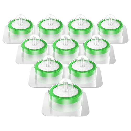 Vista 9 de SimPure Filtro de jeringa Membrana hidrofóbica de PTFE 100 PCS, tamaño de poro de 0.22um, diámetro de disco de 0.512 in, filtro de aguja HPLC y GC