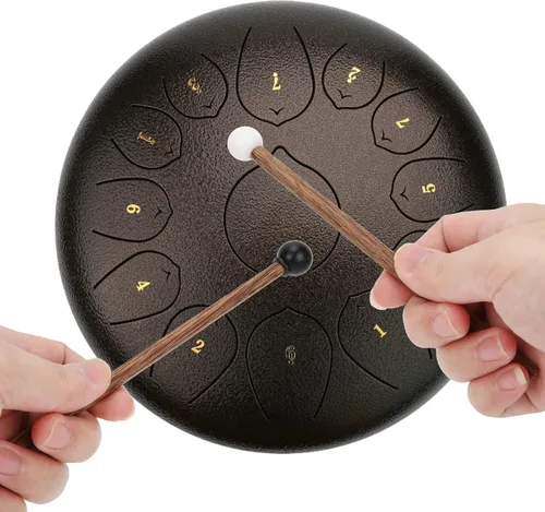 Vista 9 de 4 mazos de tambor de lengua de acero con cabezas de goma suave de 6.5 pulgadas, mazos suaves para principiantes y adultos, práctica y música curativa