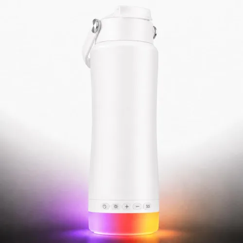 Vista 12 de Stainless Steel Water Bottle with Camping Lantern & Night Light