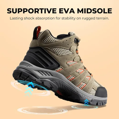 Vista 7 de NORTIV 8 Botas de senderismo impermeables para mujer, botas ligeras para senderismo al aire libre
