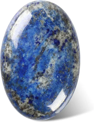 Vista 11 de CASMON Piedra de sangre de África, piedra ovalada de palma, piedra de bolsillo para terapia de alivio de ansiedad y estrés, piedra energética pulida