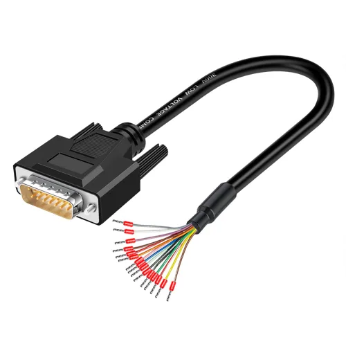 Vista 6 de DB15 hembra sin soldadura Breakout con cable de repuesto de 5 pies