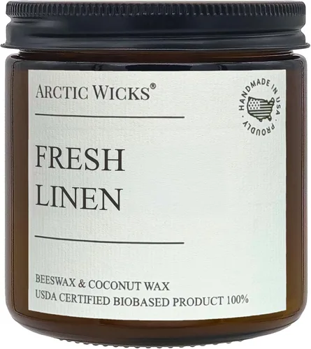 Vista 23 de Macarrón de Almendra Velas Perfumadas Arctic Wicks de Coco y Cera de Abeja Vela de Ámbar No Tóxica de 16oz para Decoración de Otoño
