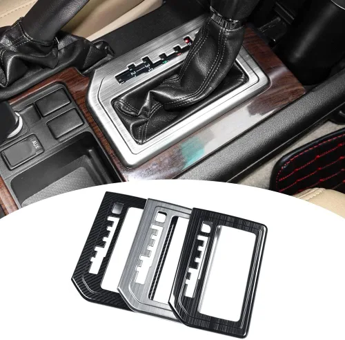 Vista 7 de Para Toyota Land Cruiser Prado 150 Lc150 Fj150 2010-2017 Accesorios de decoración interior, cubierta de caja de cambios de panel de acero inoxidable
