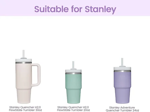 Vista 2 de Funda de silicona para bota para Stanley Quencher H2.0 Tumbler, 30 oz, morado