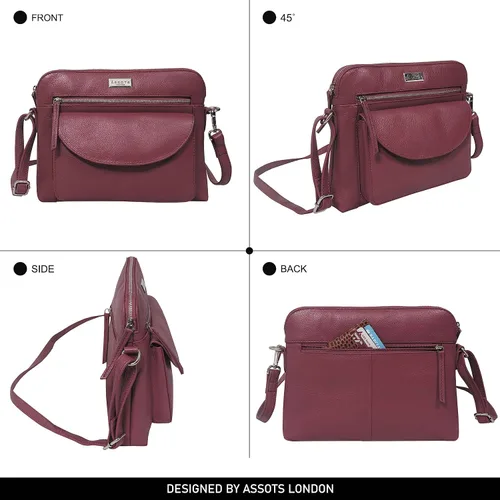 Vista 8 de Bolsos cruzados pequeños elegantes y versátiles para mujer, bolso de hombro de cuero real, bolso de mano de alta calidad, bolsos para viajes