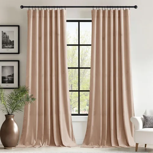 Vista 20 de StangH Cortinas de terciopelo rojo de 42 x 84 pulgadas de lujo, con aislamiento térmico, divisores de habitación, decoración navideña del hogar