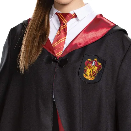 Vista 4 de Túnica de Harry Potter de calidad, capas temáticas del mundo mágico de la Casa Hogwarts para adultos, accesorio para disfraces con calidad