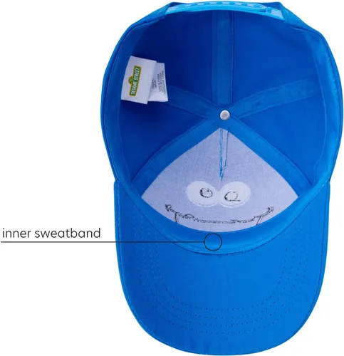 Vista 5 de Sesame Street Gorra de béisbol de algodón para niños pequeños - Elmo, Cookie Monster, Big Bird, Oscar The Grouch, Monstruo galleta