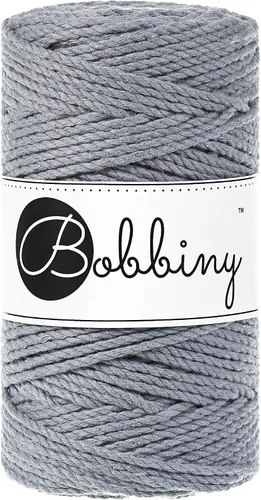Vista 22 de Bobbiny Cordón de macramé regular de 0.118 in y 3 capas (aguamarina), 108yds/330 pies (100% algodón reciclado)