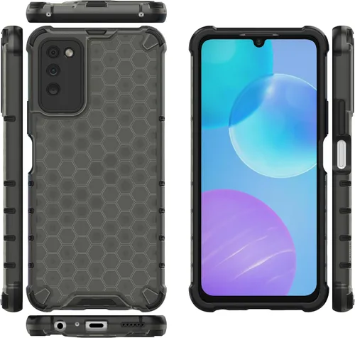 Vista 116 de Pzwoxukhov Funda compatible con Huawei Nova 3i, compatible con Huawei P Smart+ 2018 Honeycomb Anti-Drop Shock-Absorbing Case Negro