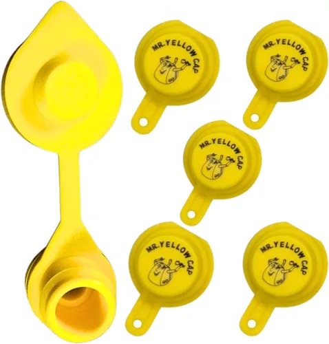 Vista 13 de 25 tapas de ventilación amarillas para bidones de gasolina de plástico y de metal, kit de ventilación para bidones de gasolina Blitz, tapas
